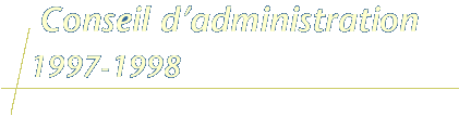 Conseil d'administration 1997-1998