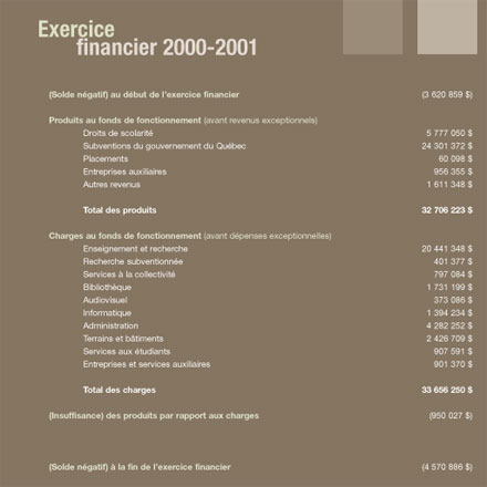 Exercice financier 1998-1999
