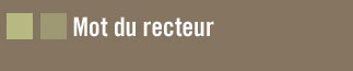 Mot du recteur